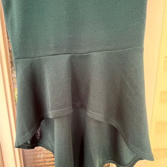 Armani Exchange turquoise off-shoulder bodycon dress, high-low valance, size 8 - Picture 11 of 11